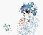  angel_flavor angel_wings blue_eyes blue_hair earrings hair_ornament jewelry nanase_aoi ring solo wallpaper wings 