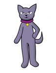  anthro collar copal_(artist) feline fur hand_on_hip kitten_(character) mammal purple_fur standing tagme 