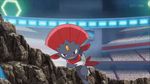  animated animated_gif hawlucha pokemon pokemon_(anime) sword weavile 