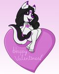  &lt;3 4_toes black_fur black_hair canine chibi claws dog ethriol fur girly hair holidays husky long_hair male mammal nude paws purple_eyes purple_fur purple_nose purple_tongue simple_background solo toes valentine&#039;s_day white_fur 