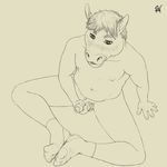  2016 5_fingers arm_support balls blush clothing cub dutch_angle equine erection grey_background horse legwear male mammal masturbation monochrome mostly_nude nipples partially_retracted_foreskin penile_masturbation penis rov simple_background sitting slightly_chubby socks solo uncut young 
