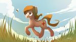  arthropod bee brown_eyes brown_hair cutie_mark day detailed_background earth_pony equine eyelashes fan_character female feral flying hair hi_res hooves horse insect mammal mechagen my_little_pony pony sky solo 