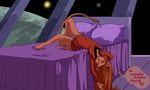  2016 alien anthro bed caitian clothing detailed_background english_text feline female hair long_hair m&#039;ress mammal panties plagueofgripes solo star_trek text underwear 