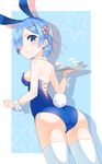  :&lt; alternate_costume animal_ears ass bare_arms bare_shoulders blue_background blue_eyes blue_hair blue_hairband blue_leotard blush breasts bunny_ears bunny_girl bunny_tail bunnysuit cherry closed_mouth cowboy_shot cup detached_collar drinking_glass fake_animal_ears fake_tail food from_behind from_below fruit hair_ornament hair_over_one_eye hair_ribbon hairband hairclip highres holding holding_tray leotard looking_at_viewer looking_back looking_down md5_mismatch medium_breasts pink_ribbon re:zero_kara_hajimeru_isekai_seikatsu rem_(re:zero) ribbon shiny shiny_skin short_hair shoulder_blades sideboob simple_background solo standing star strapless strapless_leotard tail thighhighs tray v-shaped_eyebrows white_legwear wrist_cuffs x_hair_ornament yasuto_(eria151) 