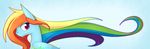  alphaaquilae blue_fur equine female feral friendship_is_magic fur hair mammal multicolored_hair my_little_pony pink_eyes rainbow_dash_(mlp) rainbow_hair simple_background solo 