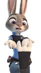  clothing confusion disney female foot_focus fur grey_fur judy_hopps lagomorph leaning_backwards mammal open_mouth police police_uniform purple_eyes rabbit sasha_acoiners solo splatypi uniform zootopia 