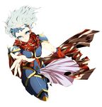  armor blue_eyes blue_hair ceodore_harvey final_fantasy final_fantasy_iv final_fantasy_iv_the_after male_focus scarf simple_background solo tiara tosis white_background 