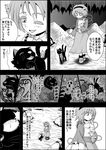  :3 animal animal_ears bag cat cat_ears cat_tail check_translation clenched_hand comic constricted_pupils eyeball greyscale hairband heart highres kaenbyou_rin kaenbyou_rin_(cat) komeiji_satori long_sleeves md5_mismatch monochrome monster multiple_tails niiko_(gonnzou) o_o one_eye_closed punching shopping_bag short_hair skirt smile surprised tail third_eye touhou translation_request walking 