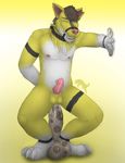  amixeduppuppy anal anal_penetration anthro balls big_dildo canine clenched_teeth dildo erection eyes_closed humanoid_penis lube male mammal masturbation nipples nude penetration penis precum sex_toy simple_background solo teeth 