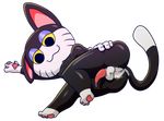  aku_no_novi animal_crossing anthro anus balls butt cat feline male mammal nintendo nude penis punchy_(animal_crossing) simple_background smile solo video_games 