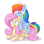  2016 bite blush cute dsp2003 ear_biting equine female female/female fluttershy_(mlp) friendship_is_magic horse mammal mon my_little_pony pony rainbow_dash_(mlp) 
