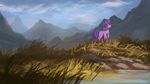  2016 cutie_mark day detailed_background equine female feral friendship_is_magic fur grass hair hooves horn looking_at_viewer mammal my_little_pony outside purple_eyes purple_fur purple_hair shamanguli sky solo standing twilight_sparkle_(mlp) unicorn 