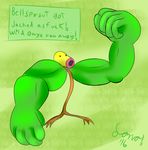  abstract_background bellsprout muscular nintendo plant pok&eacute;mon sonomatic text video_games 