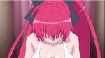  1girl animated animated_gif bikini bouncing_breasts breasts large_breasts masou_gakuen_hxh red_hair scarlet_fairchild 