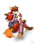  bone canine caninu dog male mammal red_savarin simple_background smile solatorobo video_games white_background 