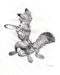  2016 animal_genitalia anthro black_nose breasts canine countershading crossgender dipstick_tail disney duo ear_markings ears_up eyebrows facial_markings female fluffy fluffy_tail fox fur gloves_(marking) greyscale judy_hopps lagomorph long_ears male male/female mammal markings monochrome multicolored_tail nick_wilde nipples nude pen_(artwork) pencil_(artwork) penetration penis pussy rabbit red_fox sex shaded sheath simple_background small_breasts steve_gallacci traditional_media_(artwork) two_tone_tail vaginal white_background zootopia 
