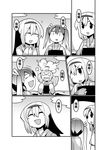  absurdres bad_id bad_pixiv_id bangs closed_eyes cloud comic gloves greyscale hair_ribbon hairband hakama hand_on_own_chest hands_together highres japanese_clothes kakuzatou_(koruneriusu) kantai_collection laughing long_hair messy_hair monochrome multiple_girls muneate ocean open_mouth partly_fingerless_gloves ribbon shoukaku_(kantai_collection) sky smile tears translated twintails yugake zuikaku_(kantai_collection) 