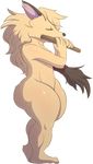  2016 ambiguous_gender anthro big_butt butt canine fox fur hair impaledwolf invalid_tag long_hair mammal pop&#039;n_music solo standing thick_thighs wide_hips yamabuki yellow_fur 