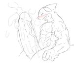  abs athletic biceps big_penis blush cetacean cum cum_on_body cum_on_chest cum_on_penis eyes_closed glans hyper hyper_penis kuroma liquid male mammal marine muscular nude open_mouth orca orgasm penis sixpack sketch smile solo sweat tongue whale wide_hips 