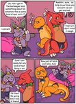  anthro anthrofied barefoot bow_tie buckteeth bulge charmander charmeleon clothed clothing comic dialogue english_text eyewear falling fan_character fighting_stance flat_colors goggles goggles_on_forehead group guil_bunny hawaiian_shirt kishin_the_nidoran lying male male/male mammal naughty_face nidoran nidoran♂ nintendo on_back open_shirt pillow pinup pok&eacute;mon pose puggy rodent rubber scalie shorts sound_effects speech_bubble standing sweat sweatdrop teeth text thong tripping video_games whip whistling 