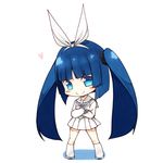  blue_hair blush_stickers chibi crossed_arms heart kouji_(campus_life) long_hair looking_at_viewer mascot nipa-ko sailor simple_background skirt smile solo twintails ultimate_nipper 