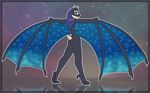  2016 ambiguous_gender bat dark_nurse fur grey_fur hair looking_at_viewer looking_back mammal nude purple_hair solo wings 