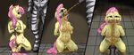  animal_genitalia animal_penis anthro bdsm bondage bound breasts cuffs_(disambiguation) domination equine equine_penis fluttershy_(mlp) friendship_is_magic harryclopper mammal my_little_pony nude peeing penis pussy submissive urine watersports zebra 