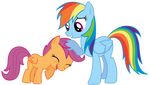  age_difference blue_feathers bonding cutie_mark duo equine feathered_wings feathers female feral friendship_is_magic fur hair horse mammal mpnoir multicolored_hair my_little_pony pegasus pony purple_hair rainbow_dash_(mlp) rainbow_hair scootaloo_(mlp) size_difference smile wings young 