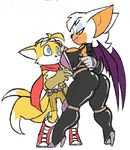 anthro bat bigdad canine duo female fox male mammal miles_prower rouge_the_bat sonic_(series) 