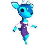  2016 3d_(artwork) alpha_channel animated anthro antlers blue_body cervine choker clothing cloven_hooves cub cute deer digital_media_(artwork) hooves horn loop male mammal mutisija overalls simple_background solo star transparent_background walking young 