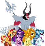  adagio_dazzle_(eg) alternate_timeline aria_blaze_(eg) centaur equestria_girls equine equine_taur friendship_is_magic ggalleonalliance horn horse magic_user mammal melee_weapon my_little_pony osipush pony sonata_dusk_(eg) staff succubus sunset_shimmer_(eg) taur tirek_(mlp) unicorn vector weapon wings 