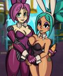  2girls borrowed_character breasts bunnysuit female multiple_girls q7 skullgirls 