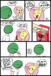  ! &lt;3 ... 2016 ? angry anon comic dialogue duo eating equine female fluttershy_(mlp) food friendship_is_magic hair horse human male mammal my_little_pony open_mouth pink_hair pocky pony shoutingisfun tongue 