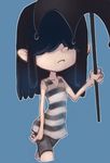  1girl conoghi hair_over_eyes lucy_loud swimsuit the_loud_house umbrella 