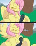  blush comic equine eyes_closed female fluttershy_(mlp) friendship_is_magic intersex mammal masturbation my_little_pony nude pegasus penis precum sex skoon solo wings 