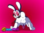  2016 all_fours animal_genitalia animal_penis anus balls big_ears bunnicula bunnicula_(series) fangs lagomorph looking_at_viewer male mammal nuttyporntastic penis presenting rabbit simple_background solo vampire 