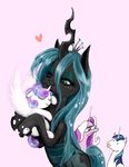  &lt;3 blush changeling dzetawmdunion equine female flurry_heart_(mlp) friendship_is_magic horn hug mammal my_little_pony princess_cadance_(mlp) queen_chrysalis_(mlp) shining_armor_(mlp) unicorn winged_unicorn wings 