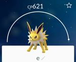  e621 eeveelution feral fur jolteon nintendo pok&eacute;mon pok&eacute;mon_go purple_eyes simple_background spiky_fur spiky_hair star video_games white_fur yellow_fur 