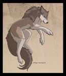  ambiguous_gender canine eternity_zinogre feral fur mammal scar simple_background solo teeth wolf 