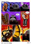  bear clothing comic dialogue dreamworks erection feline female kung_fu_panda male mammal master_tigress panda penis po sabrotiger tiger undressing 