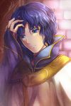  bad_id bad_pixiv_id blue_eyes blue_hair capelet facial_mark fire_emblem fire_emblem:_akatsuki_no_megami forehead_mark male_focus nemupon_(goodlucky) pelleas portrait solo 