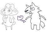  canine caprine duo male mammal mr._sheep mr._wolf plushie sheep smile the_weaver toybox_pals wolf 