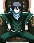  black_hair blue_eyes hair_between_eyes hiroki_(hirokiart) looking_at_viewer male_focus noragami sitting solo yato_(noragami) 