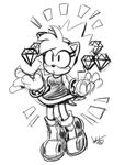  amy_rose female hairband hedgehog mammal monochrome sketch sonic_(series) transformation 