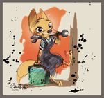  2012 anthro byron_howard canine clothed clothing concept_art cute disney female fox looking_at_viewer mammal mechanic official_art oil overalls purple_eyes skye smile solo stained_clothing tools wrench zootopia 
