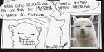  alpaca ambiguous_gender camelid dialogue mammal parasitedeath spanish_text text traditional_media_(artwork) translation_request 