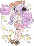  :3 :d alternate_costume alternate_hairstyle bare_legs blue_eyes breasts cheerleader choker crossover demon_horns draph earrings frills gen_1_pokemon granblue_fantasy hair_ornament hair_over_one_eye hanauna heart heart-shaped_pupils high_ponytail horns jewelry large_breasts lavender_hair long_hair narmaya_(granblue_fantasy) o_o open_mouth pointy_ears pokemon pokemon_(creature) pom_poms ponytail ribbon sharp_teeth simple_background skirt sleeveless smile solid_circle_eyes star star_earrings staryu symbol-shaped_pupils teeth thigh_strap white_background 