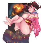  balls big_breasts breasts brown_eyes brown_hair clothed clothing duo erection faceless_male female hair human japanese_clothing kabaneri_of_the_iron_fortress kimono male male/female mammal monster mumei nucannon open_shirt penetration penis pussy sex vaginal vaginal_penetration 