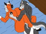  2015 anthro bed big_breasts blue_eyes breast_grab breast_suck breasts brown_fur canine duo epona_(tloz) equine female fur grey_fur hair hand_on_breast hands_behind_head hooves humanoid interspecies karnator_(artist) leg_wrap link_(wolf_form) lying male male/female mammal missionary_position nintendo nipple_grab nipple_suck nipples nude on_back open_mouth sex smile sucking the_legend_of_zelda twilight_princess video_games white_fur white_hair wolf 