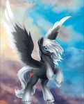  animated blue_eyes cutie_mark equine equum_amici fan_character feathers feral flying fur grey_feathers grey_fur hair hooves l1nkoln male mammal my_little_pony no_sound outside pegasus sky smile solo white_feathers white_hair wings 